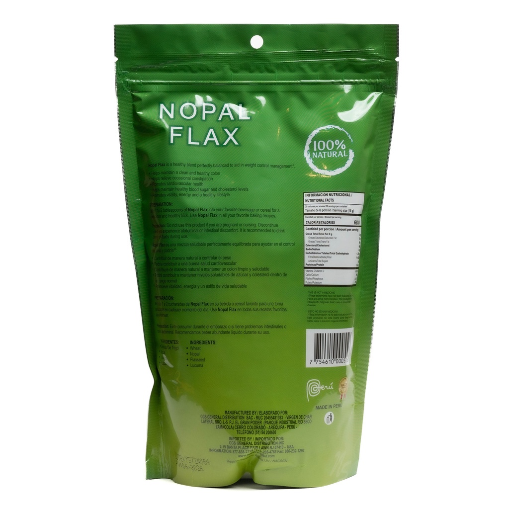 Nopal Flax Linaza Plus