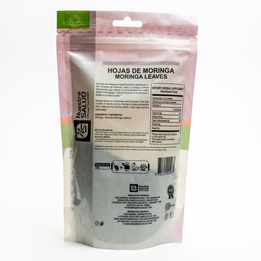 Hojas de Moringa 35gr