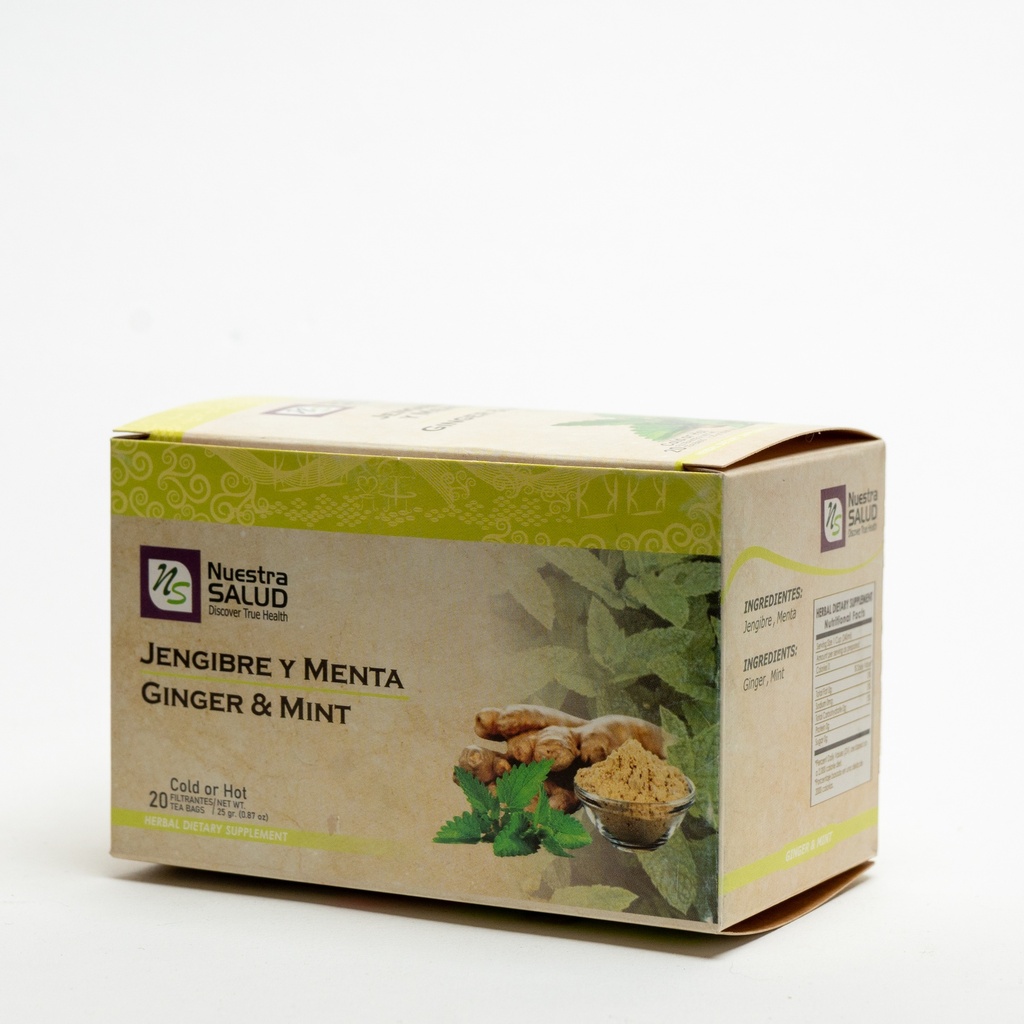 Jengibre Menta Té Filtrante