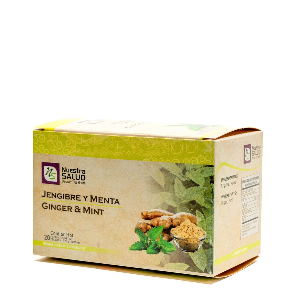 Jengibre Menta Té Filtrante