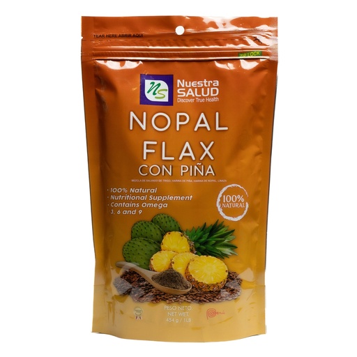 Nopal Flax Linaza Plus Piña 454gr