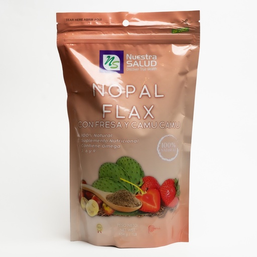 Nopal Flax con Fresa y Camu Camu